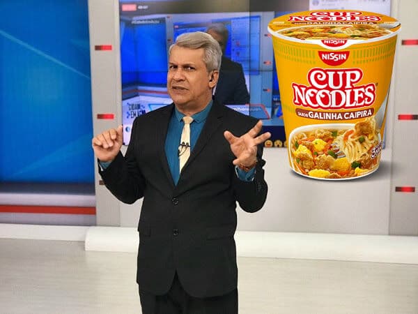 Jornalista Sikêra Júnior, um dos mais bem pagos do Brasil, vira garoto propaganda de macarrão instantâneo
