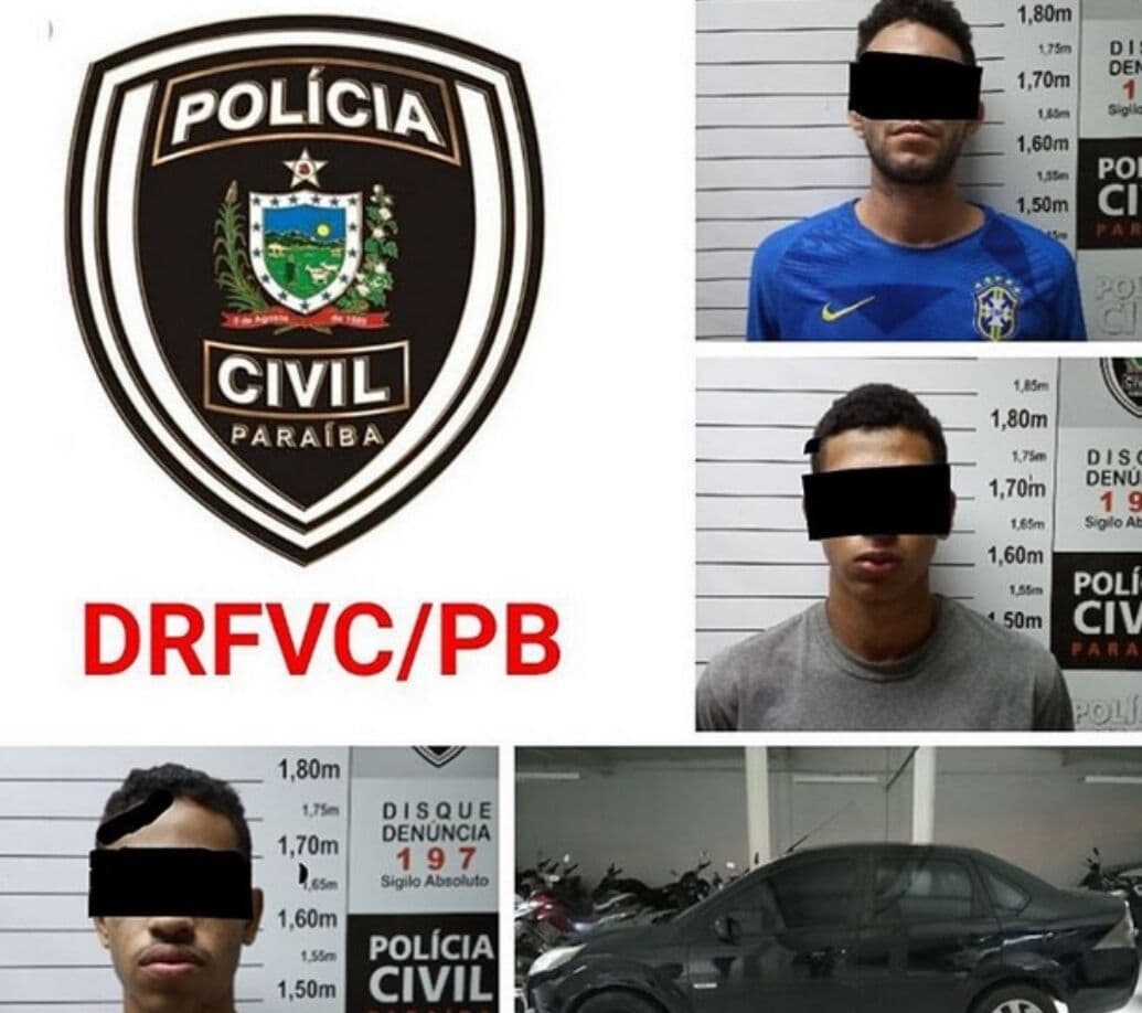 Grupo suspeito de assaltar motoristas de aplicativos é preso em João Pessoa