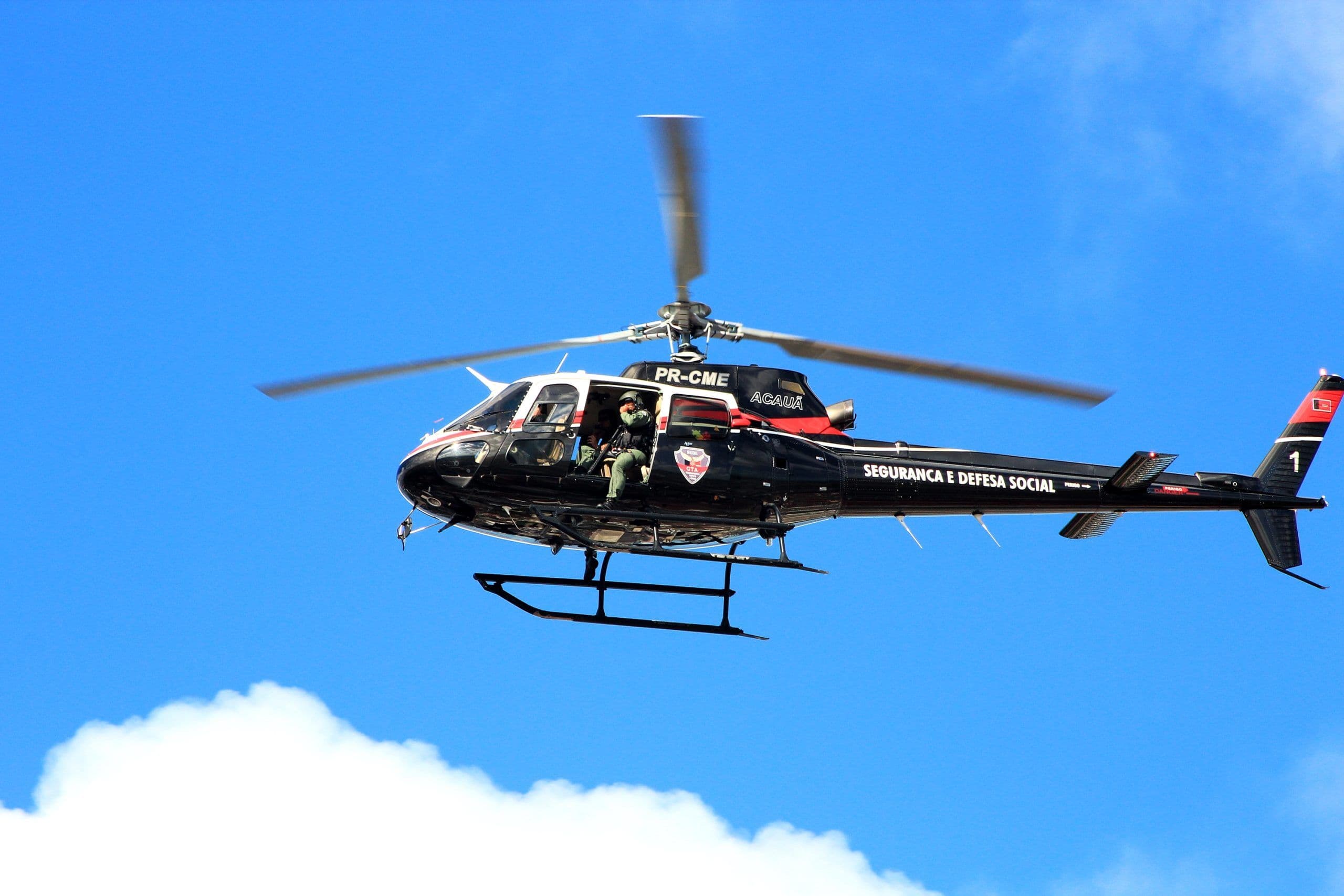 Após troca de tiros entre bandidos, polícia realiza operação com uso do helicóptero Acauã em Bayeux