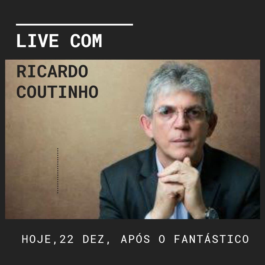 Ricardo Coutinho faz 'live' após o Fantástico para falar da reportagem em que é citado