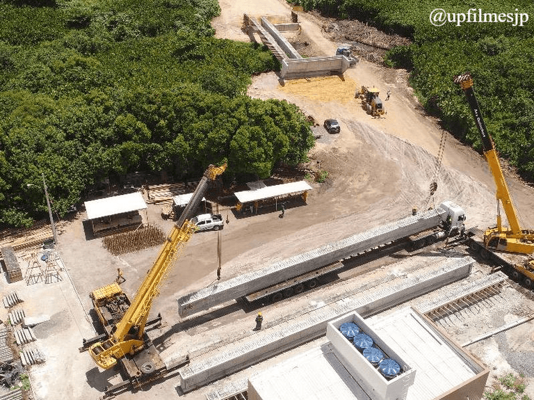DER conclui içamento de vigas da ponte entre Mangabeira e Valentina; governador compartilha foto