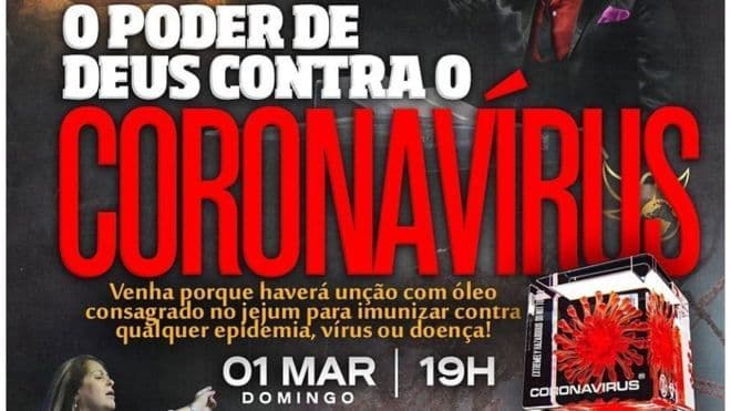 Igreja que promete 'imunização' contra coronavírus pode ser enquadrada por charlatanismo, diz MP