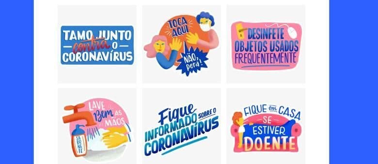 WhatsApp lança figurinhas para prevenção do coronavírus