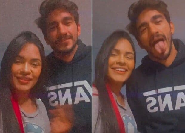 Ex-BBB Flayslane encontra Gui Napolitano e se desculpa por fotos sem máscara