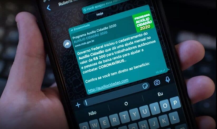 Golpe do auxílio emergencial já atingiu mais de 7 milhões de pessoas