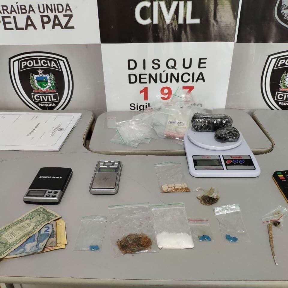 Polícia Civil prende dois homens e apreende cocaína, haxixe e ecstasy em Campina Grande