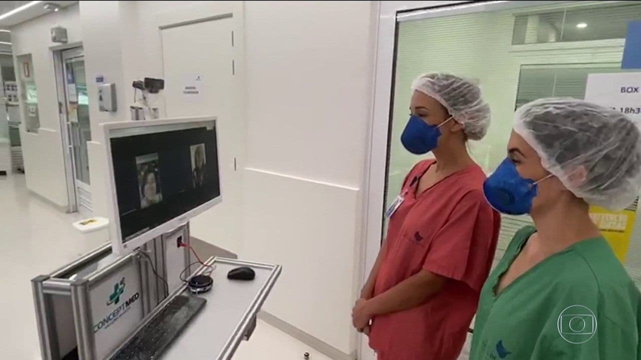 Visitas virtuais diminuem sofrimento de pacientes com covid-19 no Rio