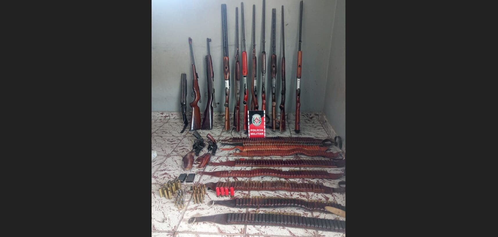 PM prende suspeito de reunir caçadores em fazenda e apreende 13 armas de fogo e mais de 200 munições