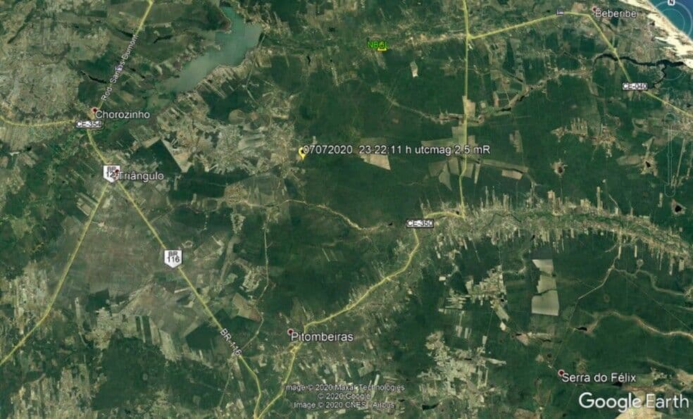 Tremor de terra de magnitude 2.5 é registrado no Ceará