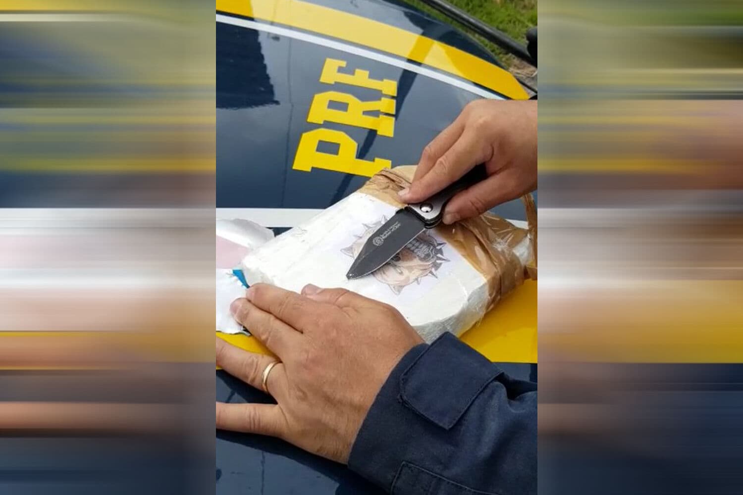 PRF prende casal em Mamanguape que transportava 1kg de cocaína escondida junto ao corpo da mulher