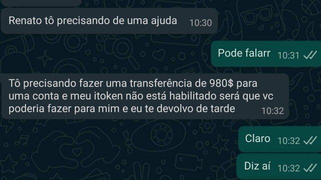 Golpe do Whatsapp: estelionatário é desmascarado por vítima e leva troco