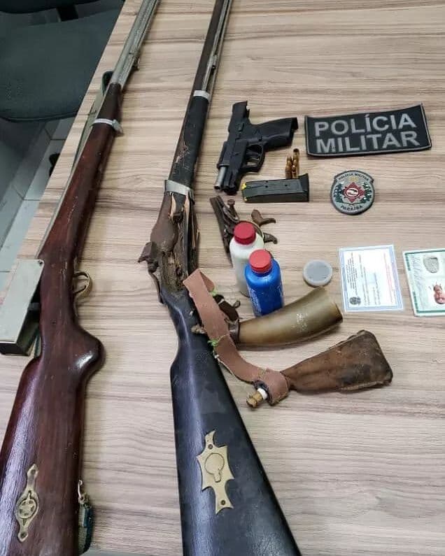 Polícia Militar apreende pistola e espingardas no município de Alagoa Grande, na Paraíba