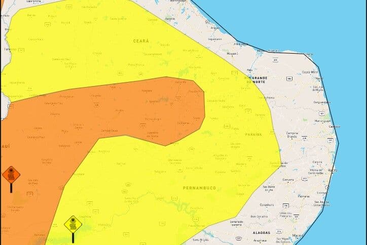 Inmet alerta para baixa umidade em 126 municípios paraibanos