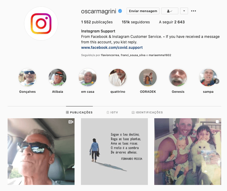 Hackers invadem conta de Oscar Magrini e ator teme perder perfil no Instagram