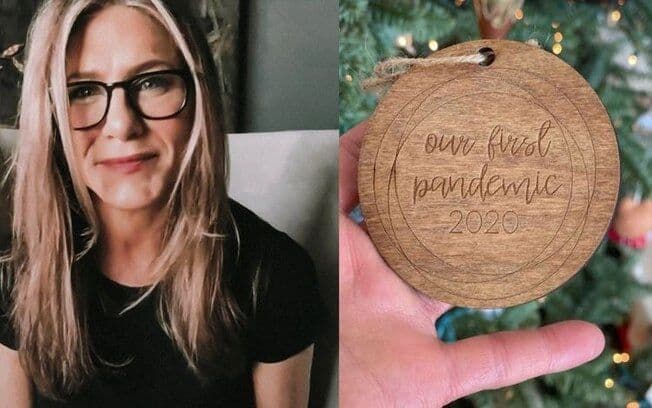 Jennifer Aniston causa polêmica com enfeite referente à pandemia