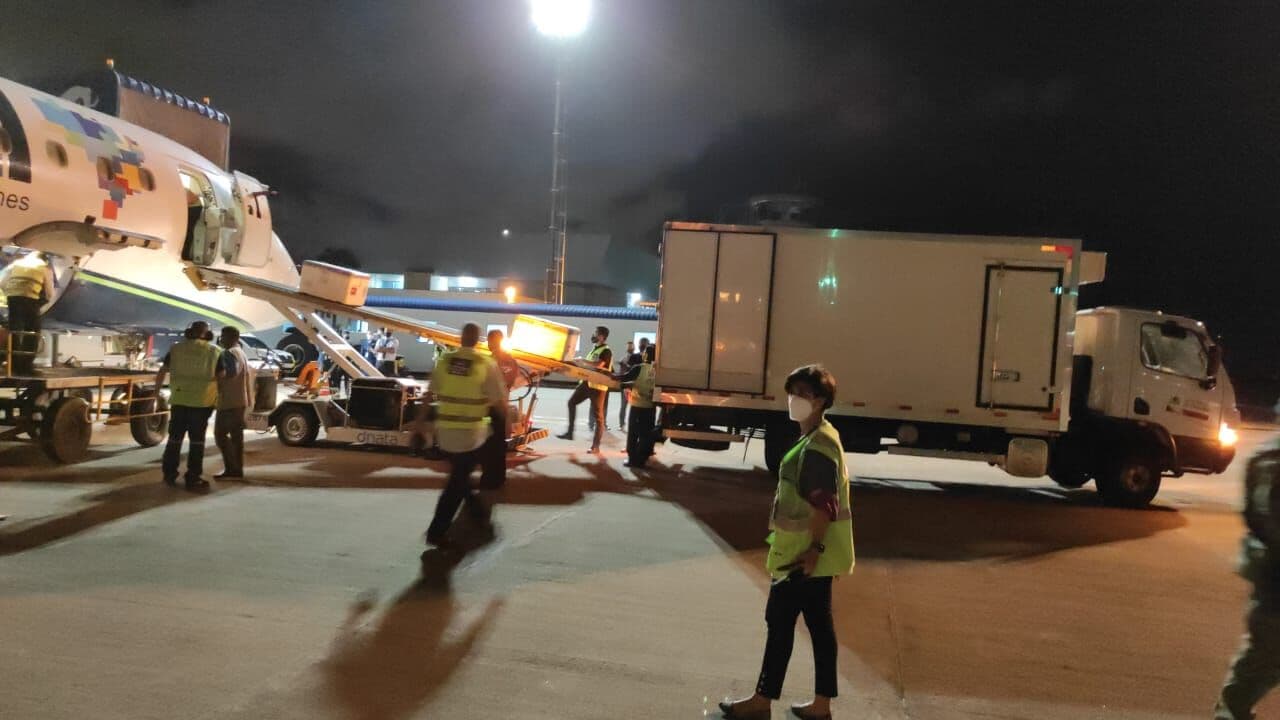 Lote com doses da vacina contra Covid-19 chega à Paraíba