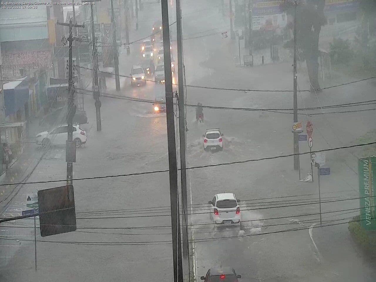 Inmet alerta de perigo potencial por acumulado de chuva para João Pessoa e mais 38 municípios paraibanos