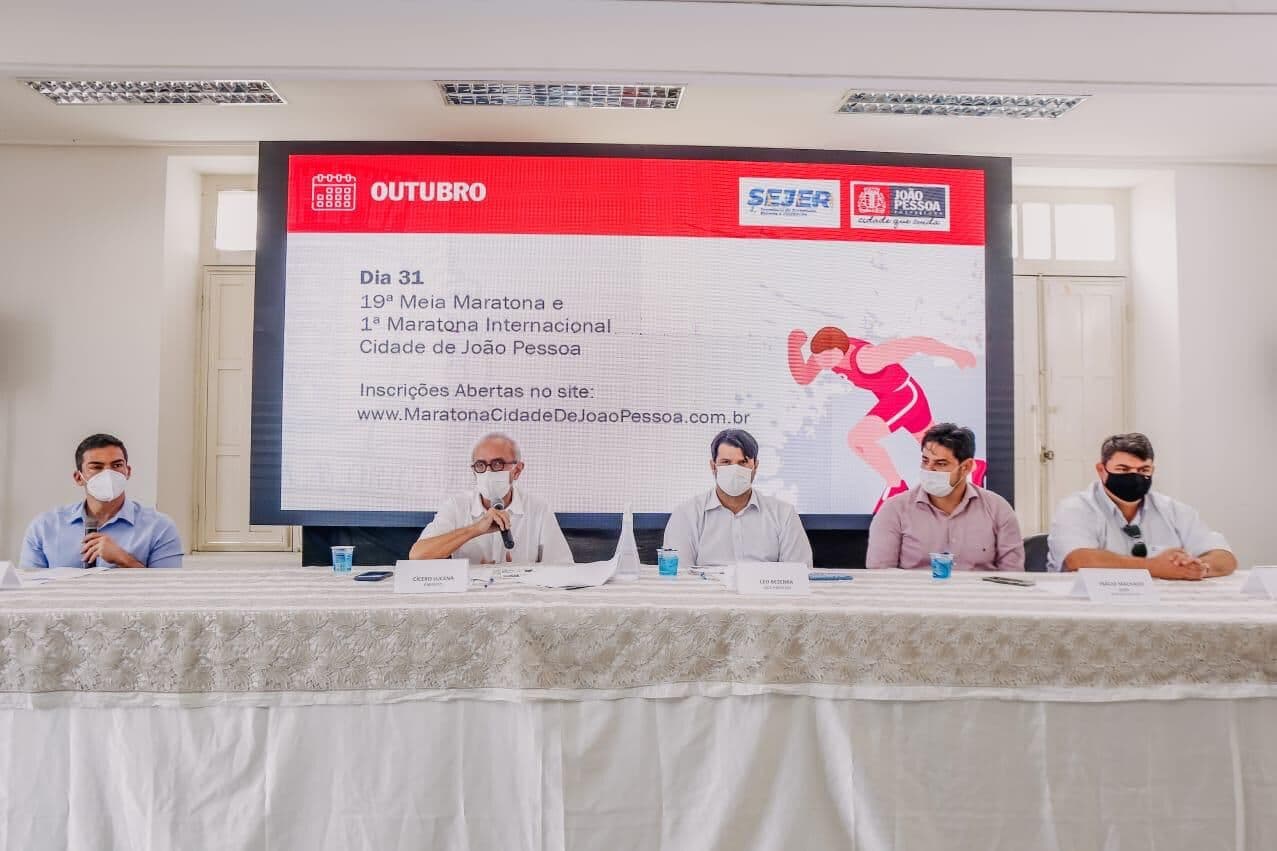 João Pessoa receberá I Maratona Internacional e Cícero Lucena apresenta calendário esportivo para o segundo semestre