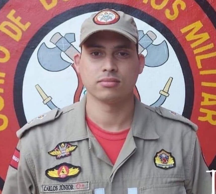 Aos 28 anos morre o tenente do Corpo de Bombeiros da Paraíba, Carlos Júnior, por complicações da Covid-19