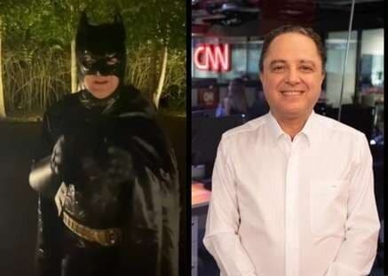 Apresentador da CNN se fantasia de Batman para fazer alerta