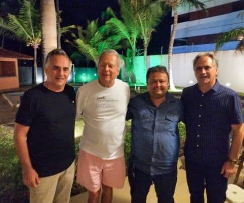 Luciano e Lucélio Cartaxo se encontram com José Dirceu em João Pessoa para debater cenários políticos da Paraíba e do Brasil