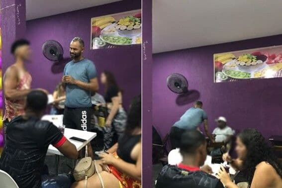 Ex-goleiro do Flamengo Bruno inaugura loja de açaí, recebe convidados e serve lanches