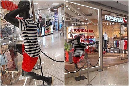 Loja é acusada de racismo após colocar manequim preto para 'quebrar' vitrine