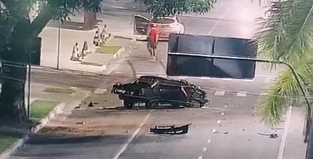 Semob de João Pessoa divulga novas imagens de acidente na Avenida Epitácio Pessoa, em João Pessoa; polícia investiga caso