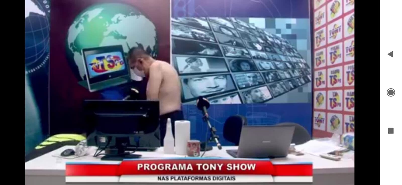 Apresentador Wellington Souza do programa Tony Show desmaia ao vivo e é socorrido às pressas; veja vídeo