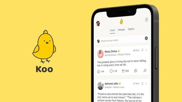 Usuários brasileiros trocam Twitter pelo Koo e site da plataforma cai nesta sexta-feira