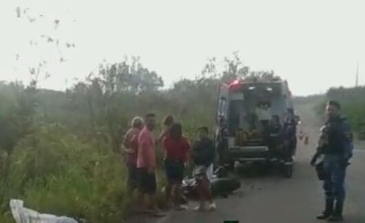 Mulher morre em acidente de moto na PB-073 em Sobrado, na Paraíba