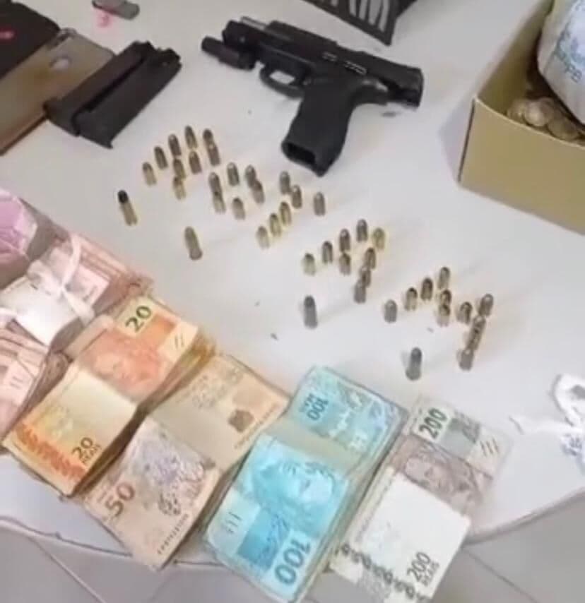 Polícia apreende arma, munições e R$ 15 mil reais durante operação em Sousa