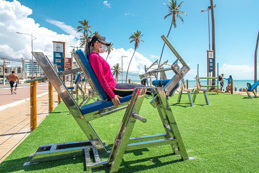 Primeira academia ao ar livre na orla de João Pessoa será inaugurada em maio com aulas de domingo a domingo