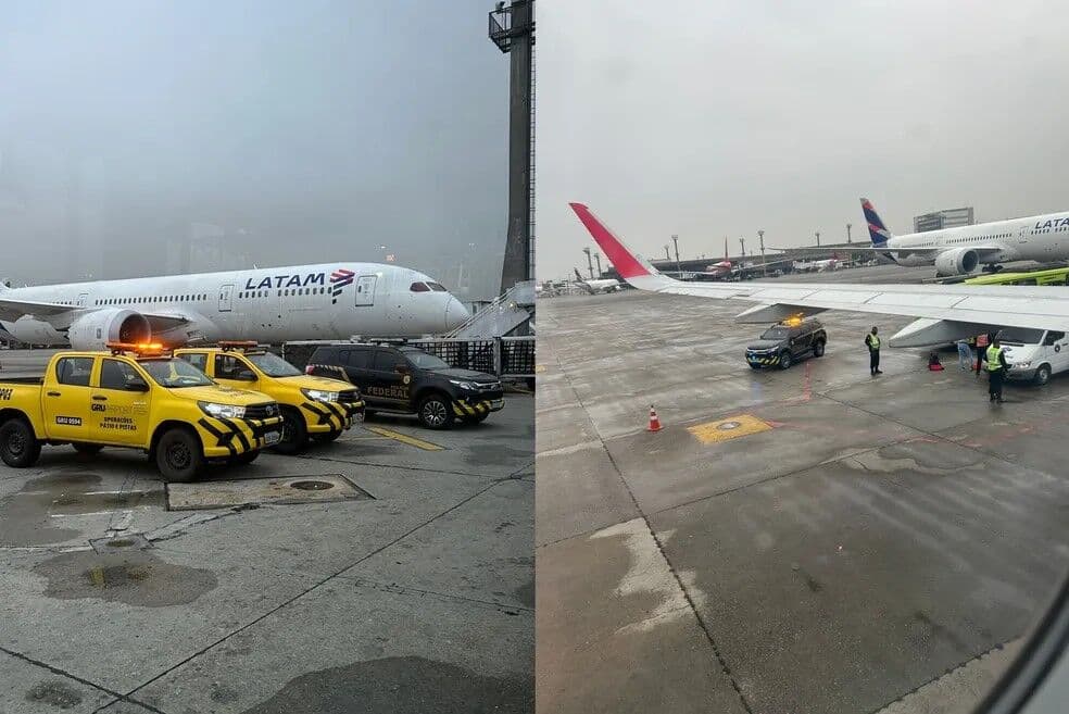 Voo atrasa quase 4 horas após passageiro "brincar" dizendo que tinha uma bomba na mala, em São Paulo