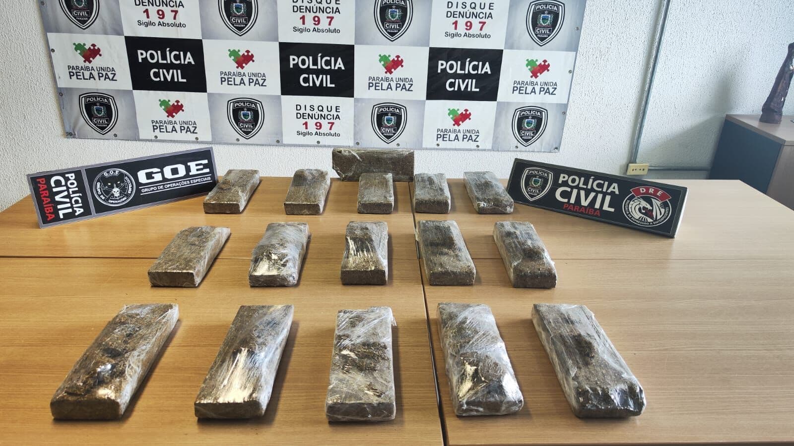 Polícia Militar prende homem com mais de 60 trouxas de maconha em Cabedelo