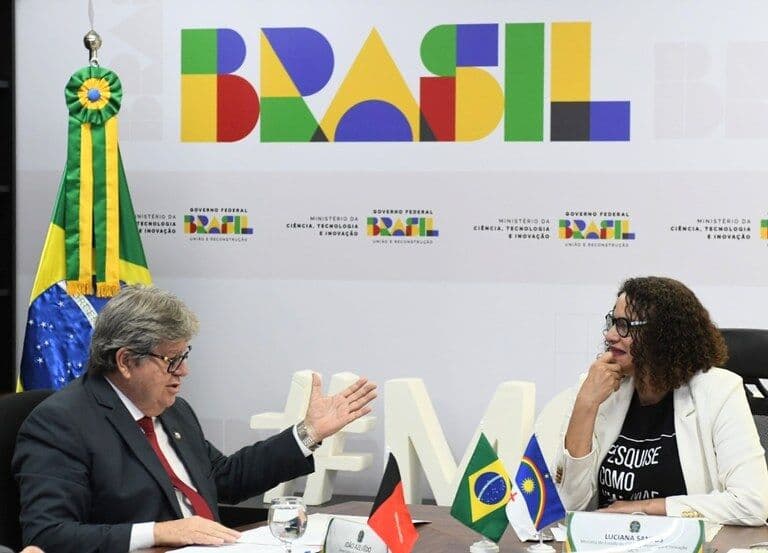 Ministra da Ciência e Tecnologia se reúne com João Azevêdo e assina acordo de ampliação do Parque Tecnológico da Paraíba