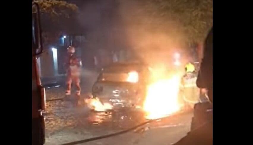 Homem incendeia viatura da Polícia Civil em Patos e é preso logo em seguida