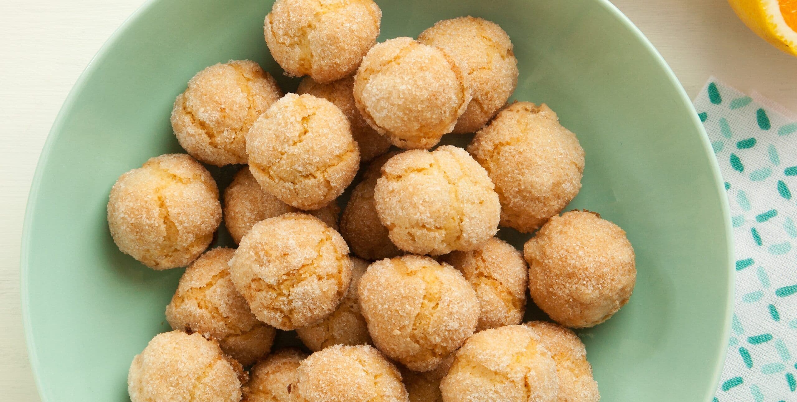 Receita de bolachinhas de baunilha e laranja
