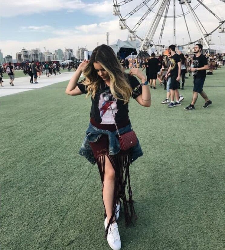 Rock in Rio: Amanda Gaudêncio marca presença