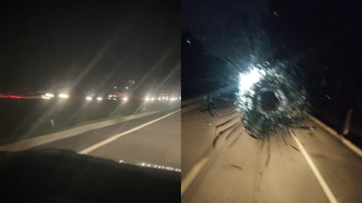 VÍDEO: bandidos fazem arrastão e efetuam disparos de arma de fogo contra motoristas na BR-101, entre Mamanguape e Santa Rita