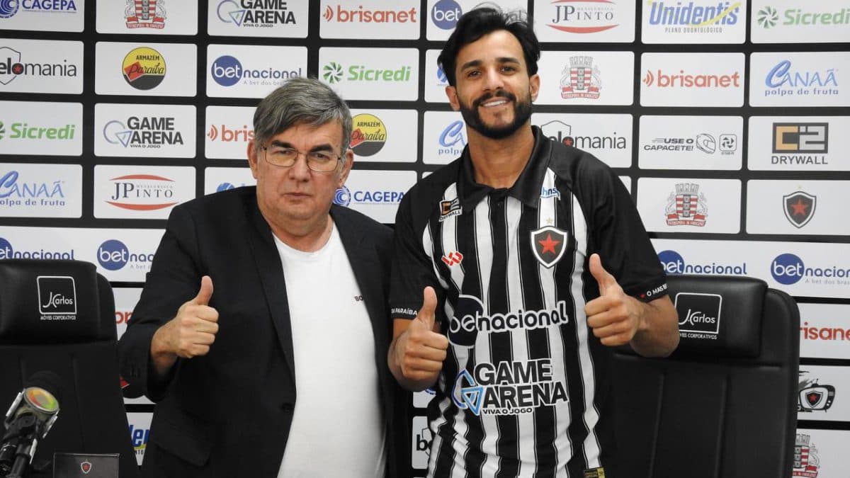 Em apresentação, Henrique Dourado endossa vontade de acesso com o Botafogo-PB: "Sonho"