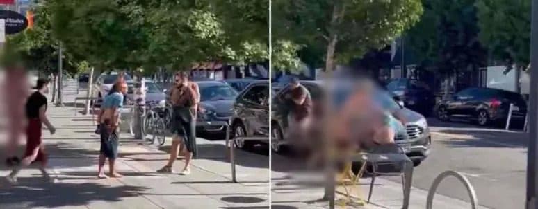 VÍDEO: turista brasileiro atacado por homem com maçarico é salvo por nudistas nos Estados Unidos