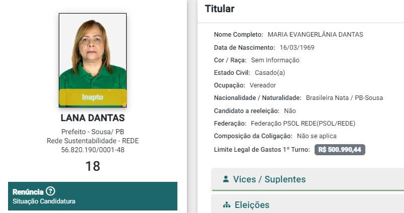 Justiça homologa renúncia de Lana Dantas como candidata à Prefeitura de Sousa