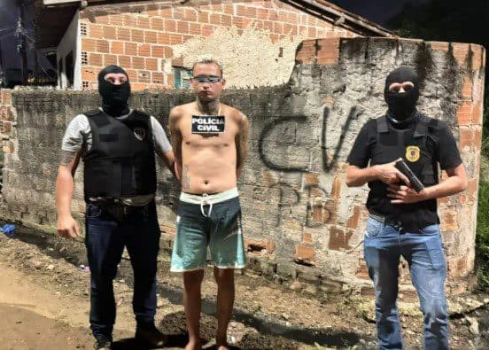 Imprensa nacional destaca prisão de um dos chefes do Comando Vermelho na Paraíba