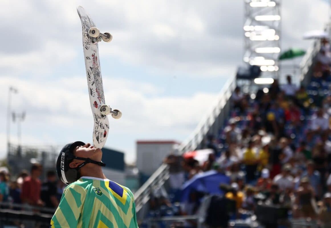 Três brasileiros estão na final do skate park masculino em Paris