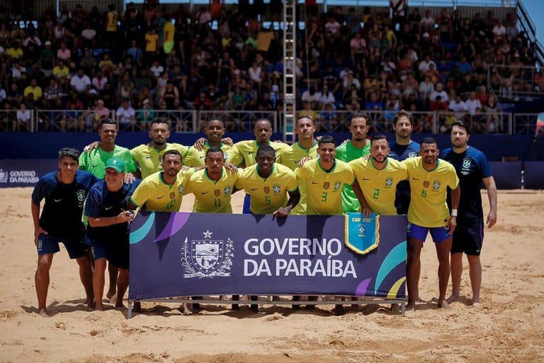 No Paraíba Beach Games, Brasil vence as duas partidas contra a Colômbia e ganha o Desafio Internacional de Futebol de Areia