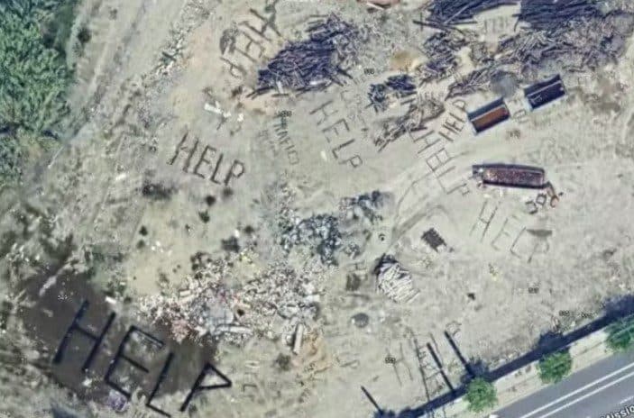 Imagem de satélite com pedidos de socorro em Los Angeles viraliza e gera preocupação em rede social