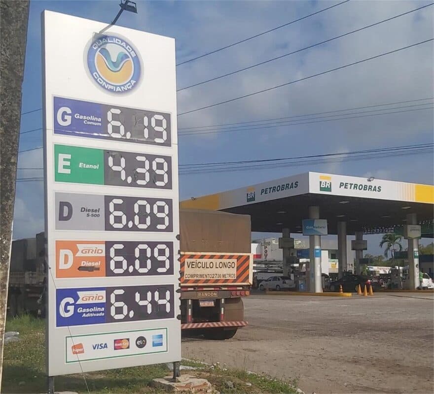 Preço da gasolina dispara e o litro já é vendido a R$ 6,19 nos postos da Grande João Pessoa