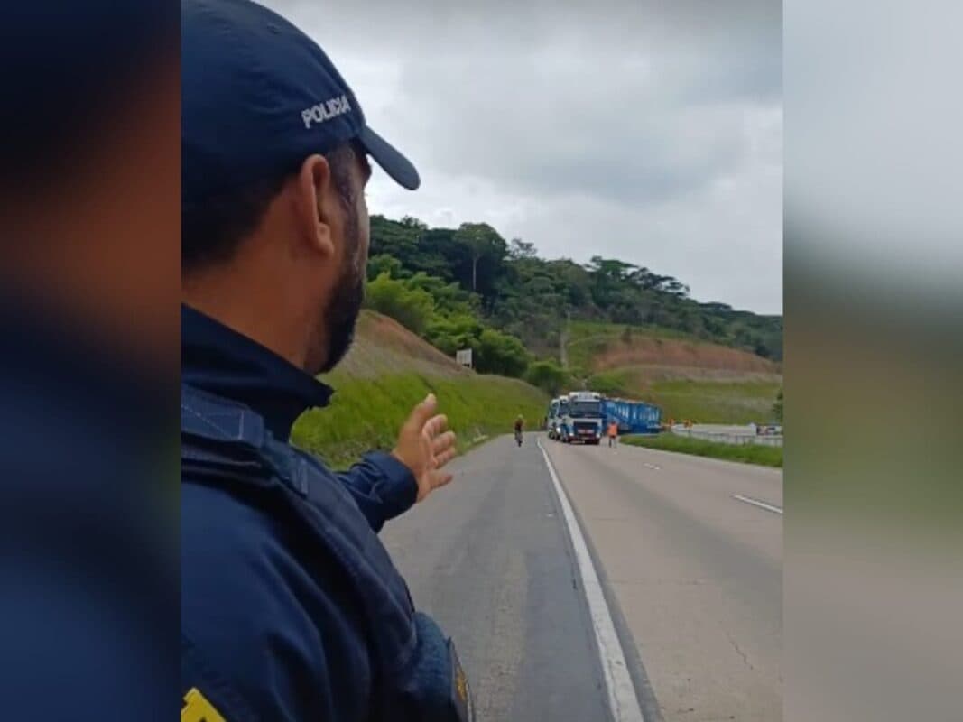 Transformador de energia eólica chega à Paraíba; operação atrai curiosos e afeta trânsito na BR-101