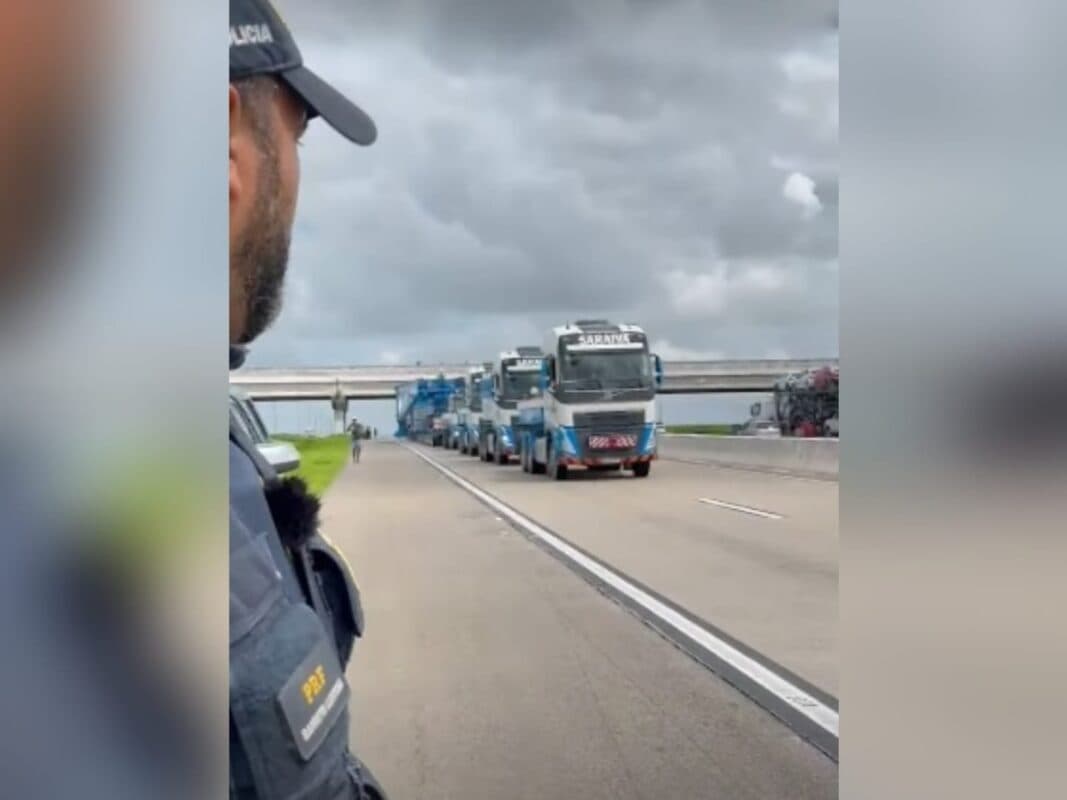 Transformador se aproxima da Paraíba e PRF orienta sobre lentidão em viagens, pela BR-101, sem pontos de desvios
